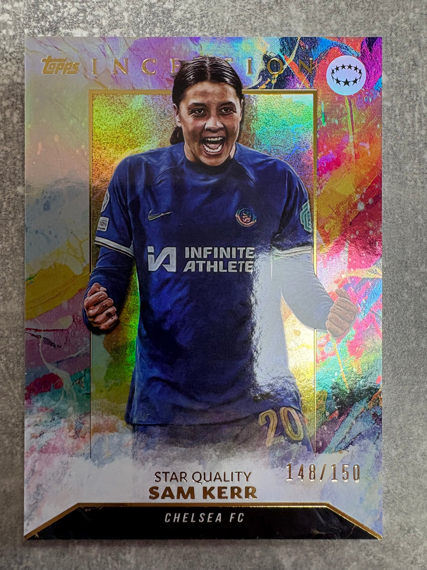 Framed Sam Kerr Chelsea FC Topps Inception Card
