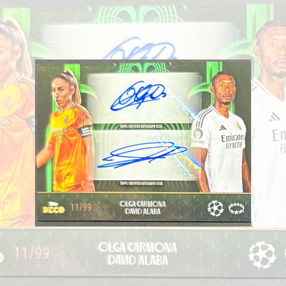 David Alaba & Olga Carmona Duel Auto Topps Deco numbered 11/99