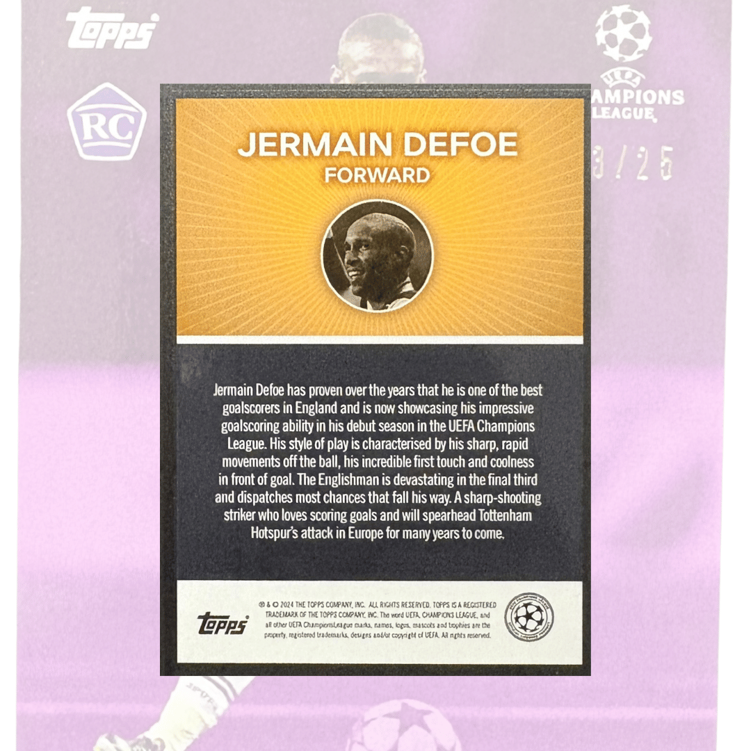 The Lost Rookie Card - Jermain Defoe numbered 23/25