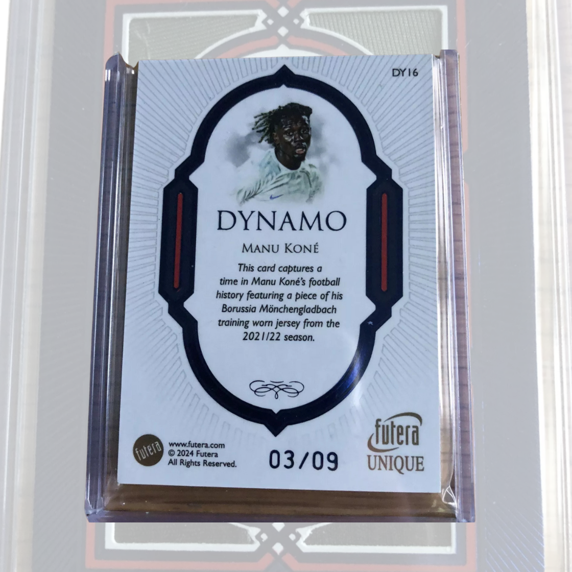 Futera Unique Dynamo Manu Kone Game-Worn Patch 03/09 – Rare Collectible