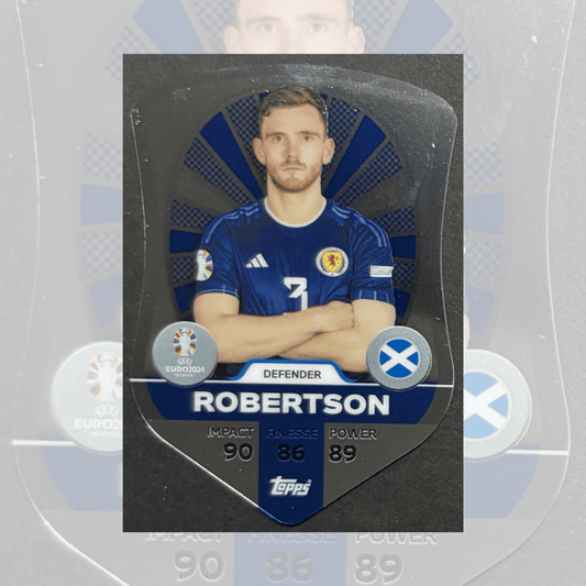 Topps Match Attax Euro 2024 Andy Robertson Chrome Shield Card