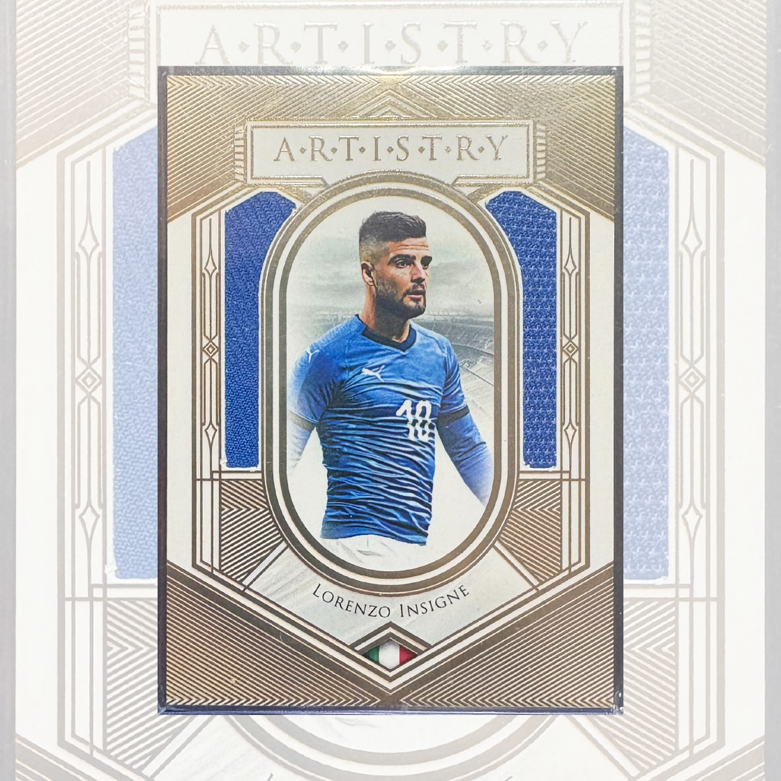 Futera Unique 2024 Lorenzo Insigne Artistry Memorabilia Card 03/20 - Rare Relic