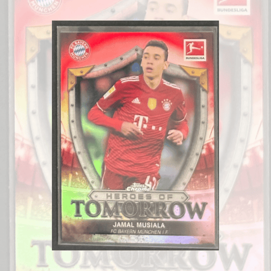 2021-22 Topps Chrome Jamal Musiala Heroes Of Tomorrow Insert Bayern Munchen