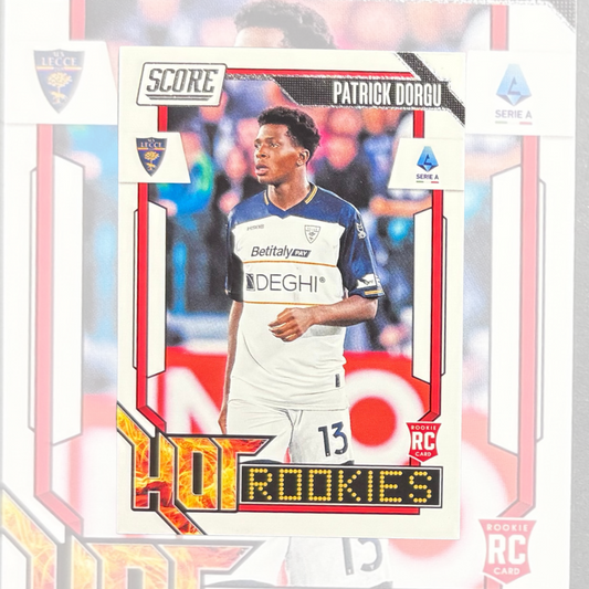 Panini Score Serie A 2023-24 Hot Rookies #10 Patrick Dorgu - Lecce RC Card