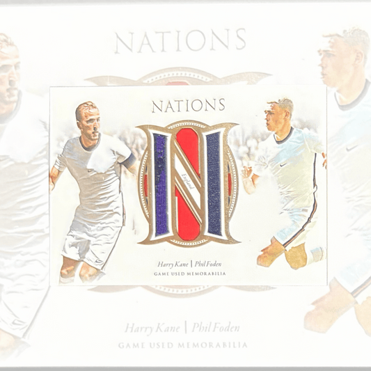 Phil Foden & Harry Kane Match-Worn Patch Card - Futera Nations /35 England Relic