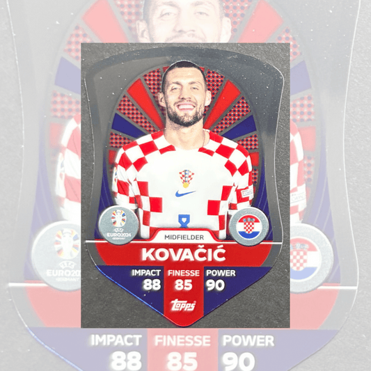 Topps Match Attax Euro 2024 Mateo Kovačić Chrome Shield Card