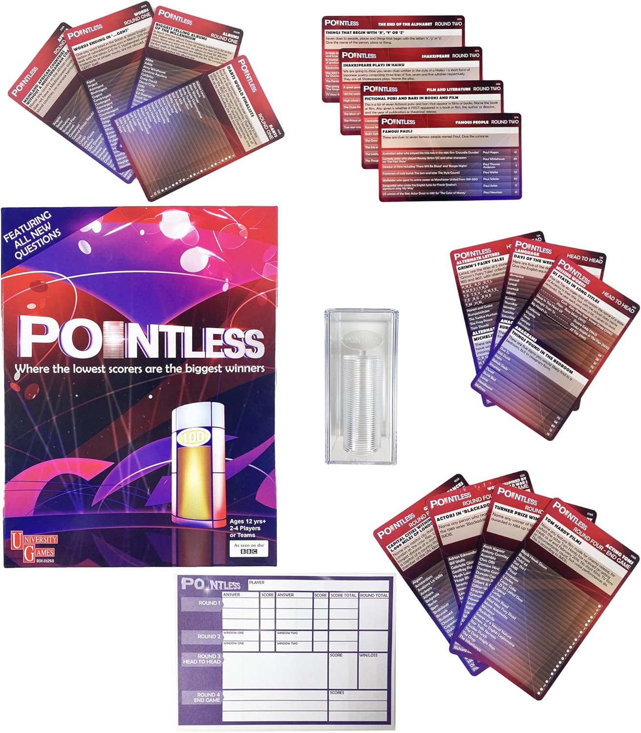 Pointless Board Game (2018) - University Games Trivia Party Game