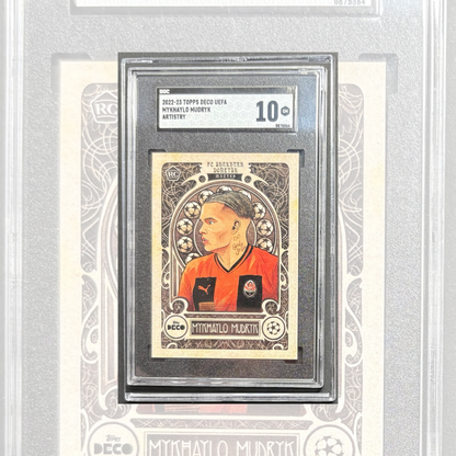 2022-23 Topps Deco UEFA Mykhaylo Mudryk Artistry Rookie Card - SGC Grade 10