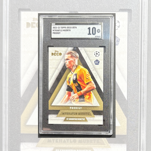 Topps UCL Deco Champions League 2022/23 Mykhailo Mudryk Rookie Prodigy - SGC Grade 10