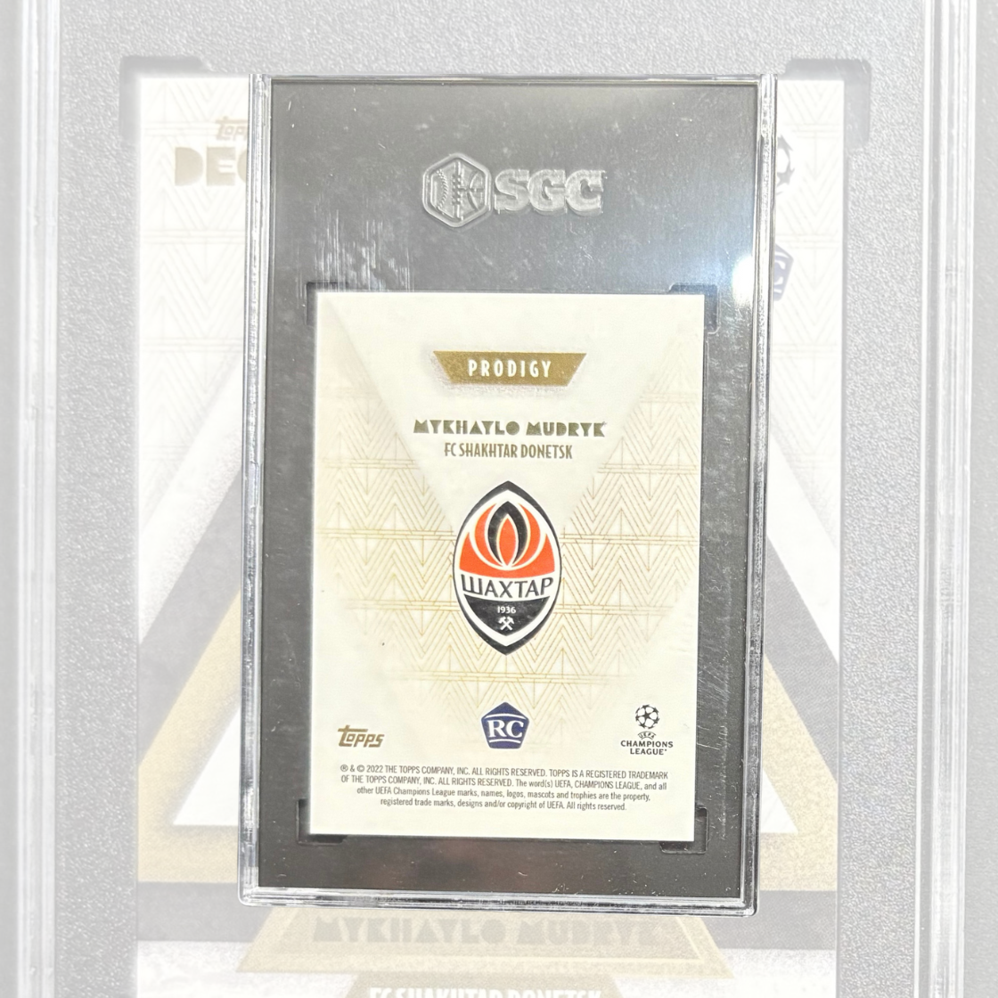 Topps UCL Deco Champions League 2022/23 Mykhailo Mudryk Rookie Prodigy - SGC Grade 10