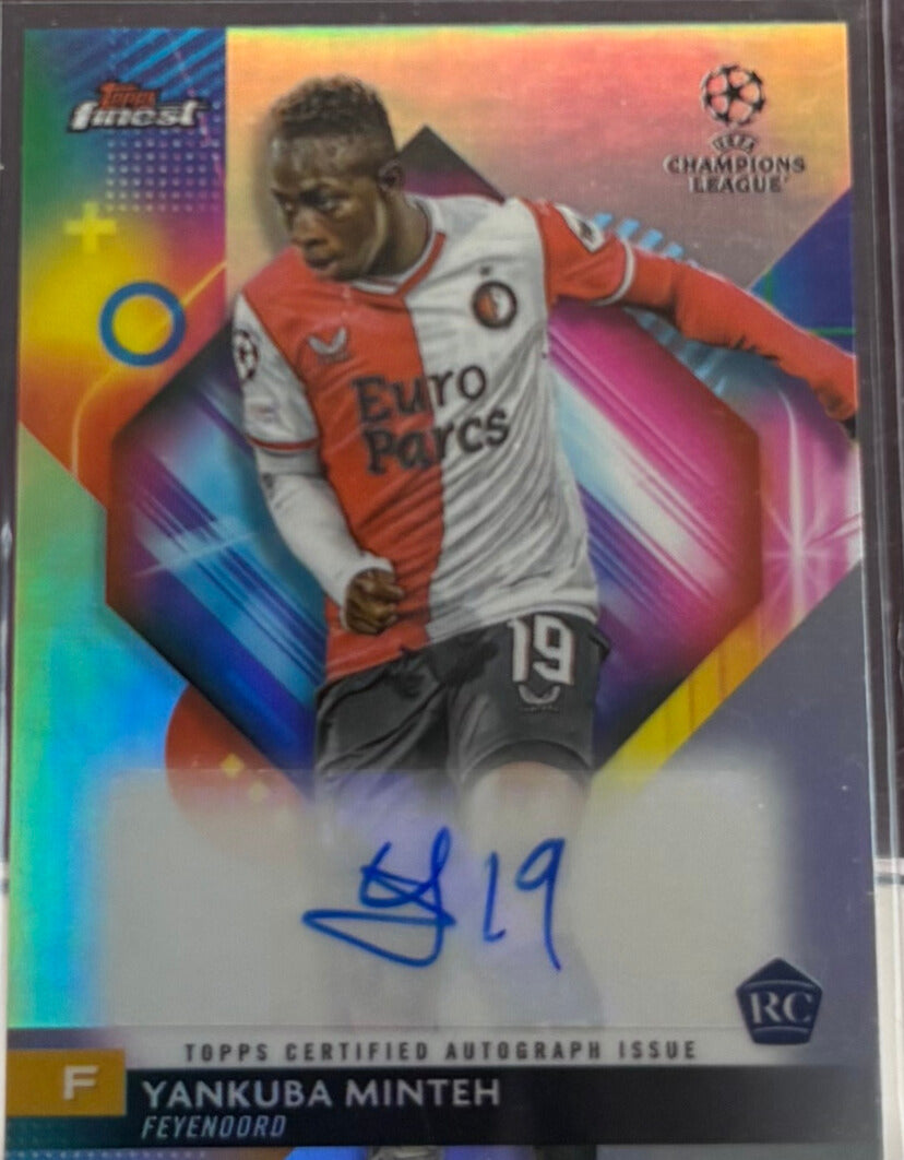 Yankuba Minteh Rookie Auto - 2024 Topps Finest UEFA Champions League RC Autograph