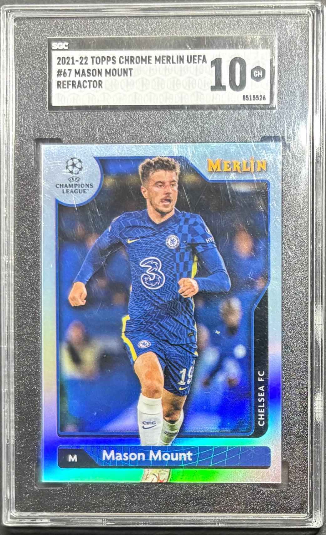 Topps Merlin Chrome UCL Mason Mount SGC Grade 10