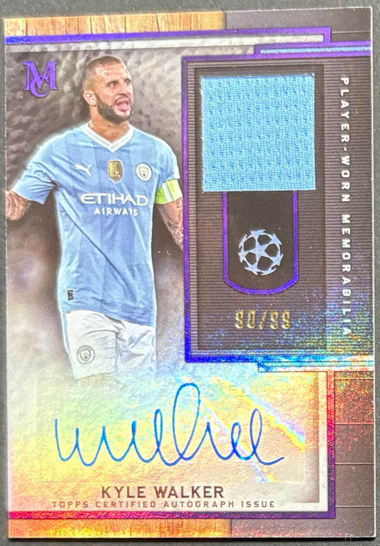 Kyle Walker Auto Patch #90/99 - 2023 Topps Museum UEFA Champions League