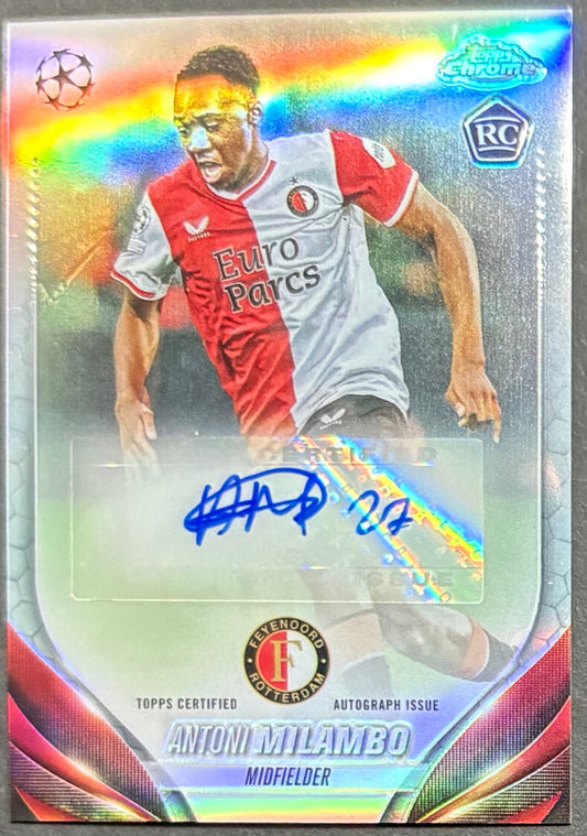 Antoni Milambo Auto Rookie 2023-24 Topps Chrome Uefa UCC