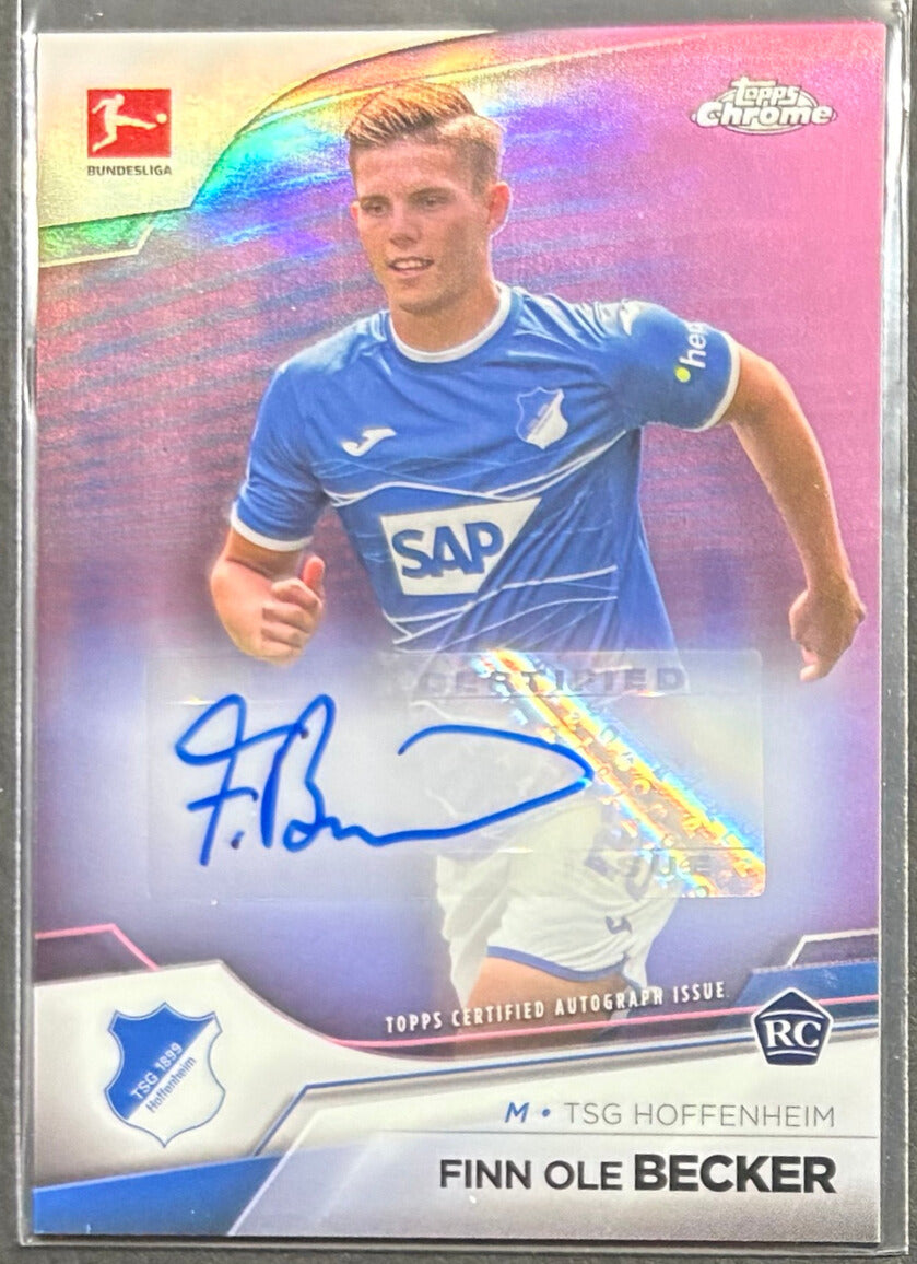 Topps Chrome Bundesliga Autograph Auto Rookie Card Finn Ole Becker