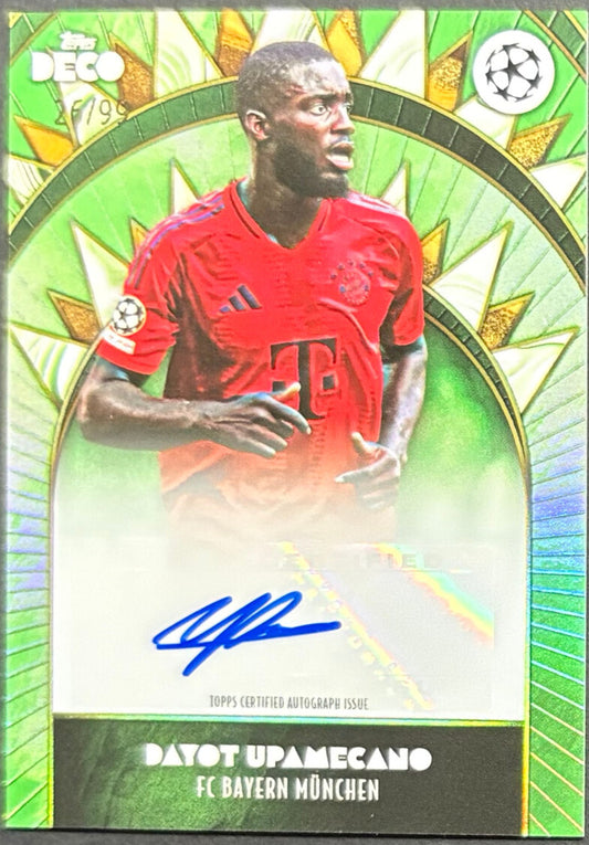 Dayot Upamecano Auto 26/99 - 2023 Topps Deco FC Bayern Munich Autograph Card