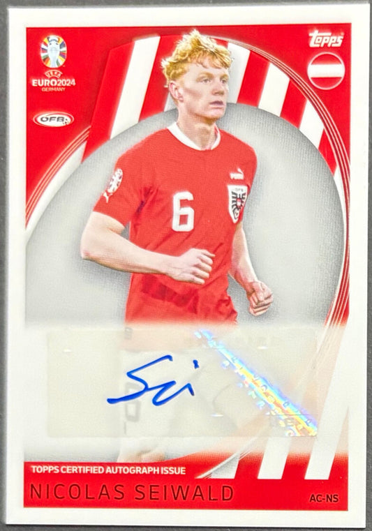 Nicolas Seiwald Auto - 2024 Topps Match Attax EURO Certified Autograph Card