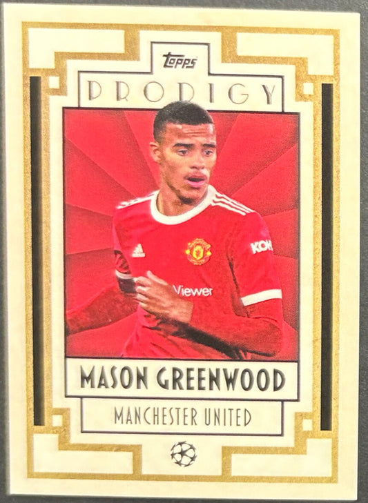 Mason Greenwood Prodigy - 2021/22 Topps Deco FC Manchester United Card