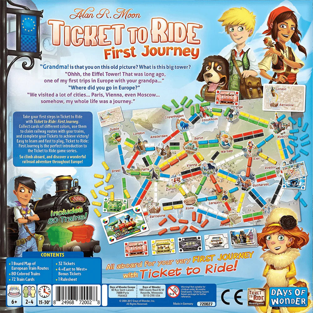 Ticket to Ride: First Journey (Europe) – A Fun & Easy Family Board Game