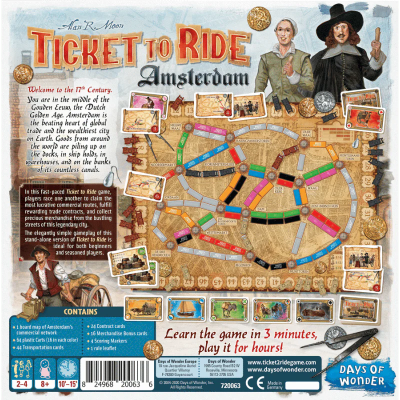 Ticket to Ride: Amsterdam – Fast-Paced Strategy in the Dutch Golden Age