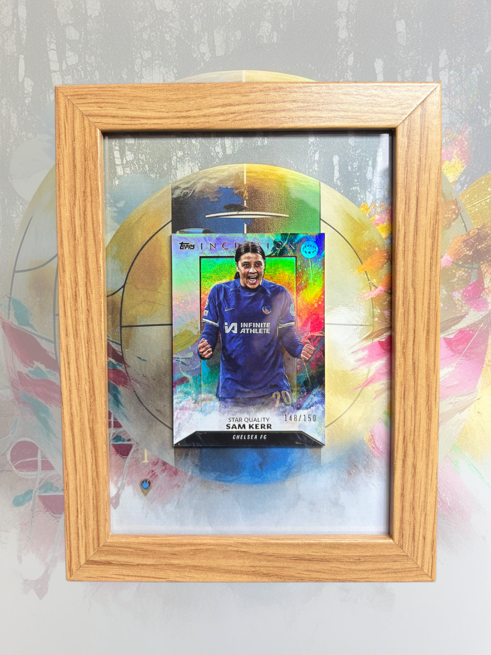 Framed Sam Kerr Chelsea FC Topps Inception Card