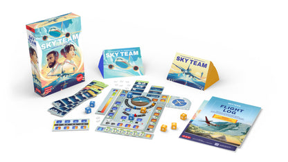 Sky Team Board Game - Cooperative 2-Player Airplane Landing Challenge